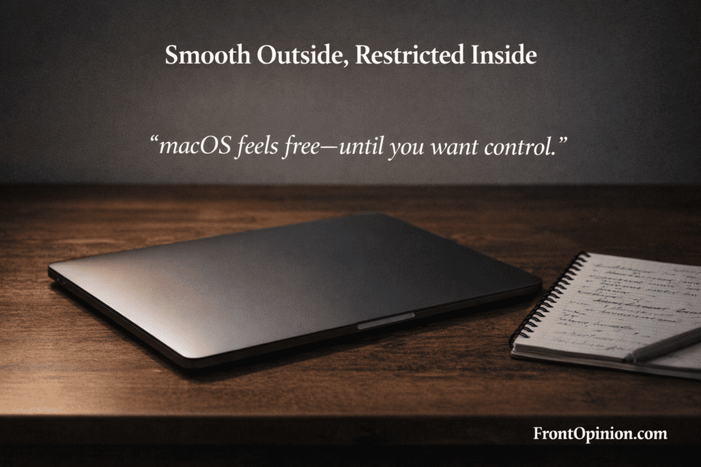 macOS opinion experience showing smooth design but limited customization reality