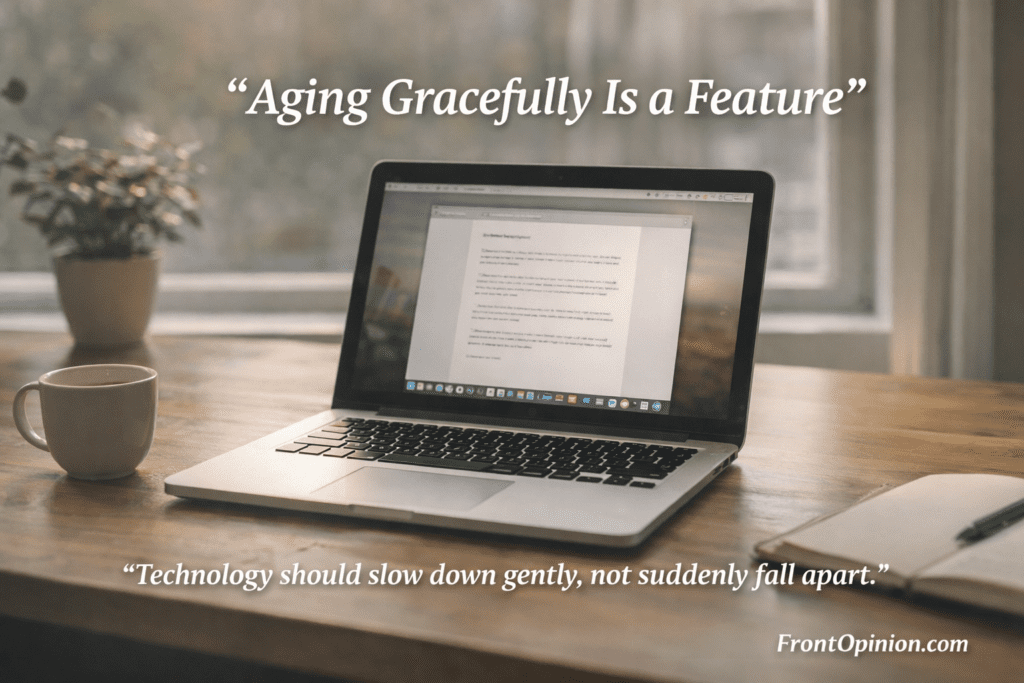 Laptop aging gracefully with long-term usability and stability