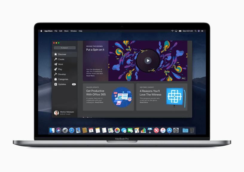macOS experience shown through a clean and calm MacBook 