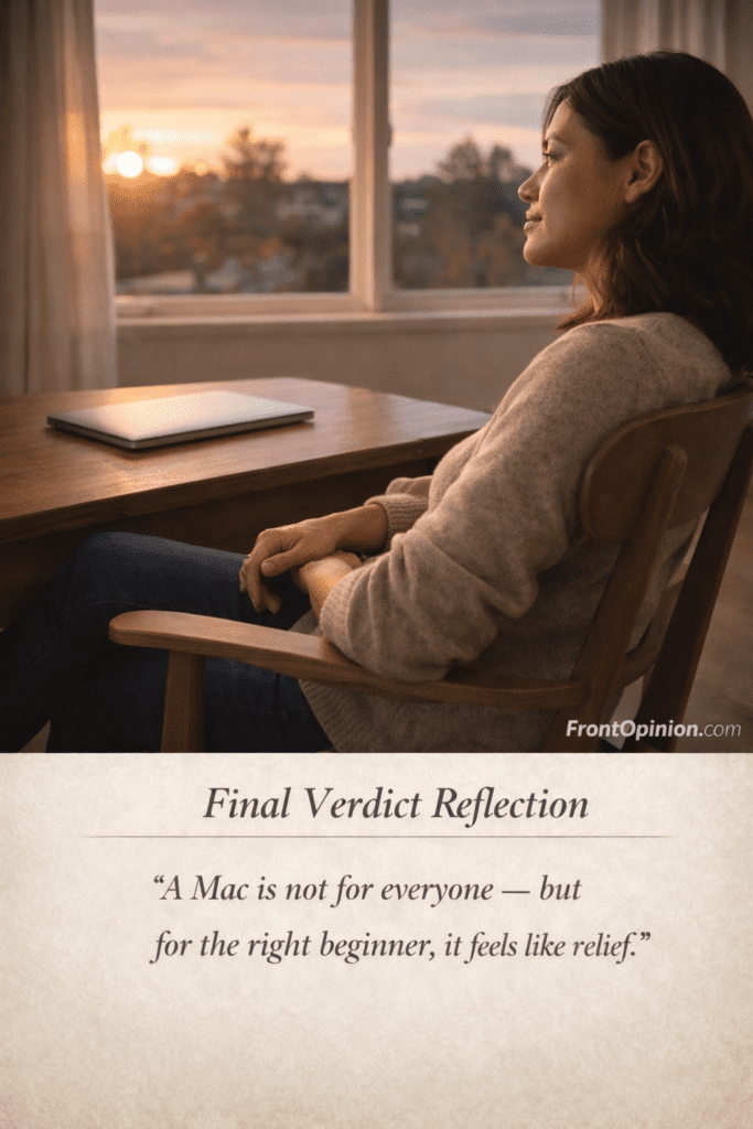 First time using a Mac final verdict reflection beginner experience