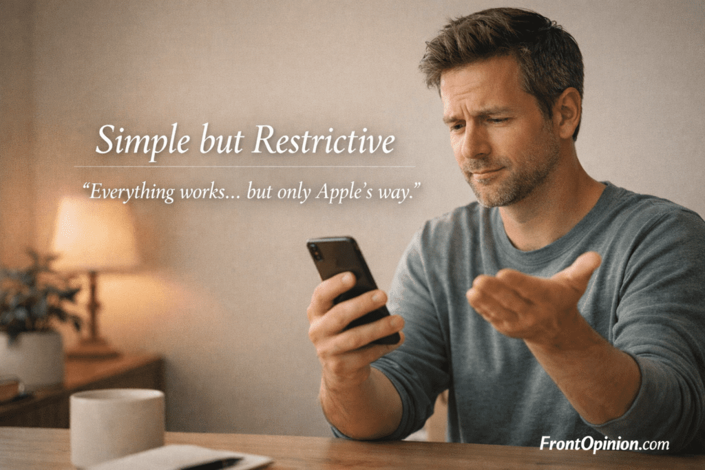 iPhone for beginners frustration due to limited customization and control