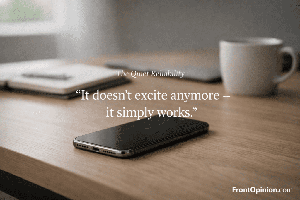 iPhone after 6 months of use showing calm and reliable daily experience