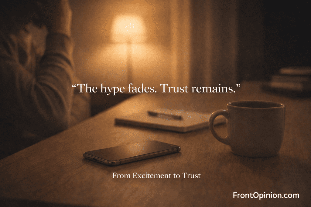 long-term iPhone experience showing emotional shift after six months