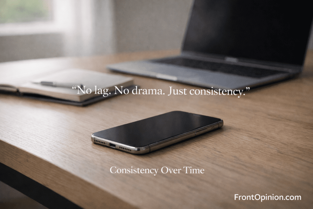 iPhone after 6 months showing stable performance and smooth daily use