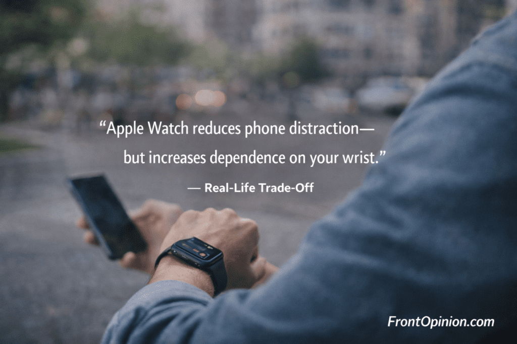 Apple Watch convenience versus phone dependency in daily life
